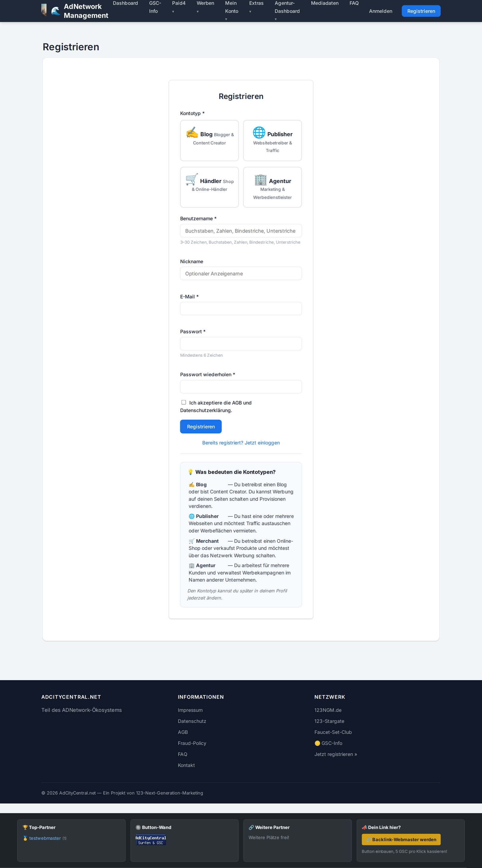 Registrierung