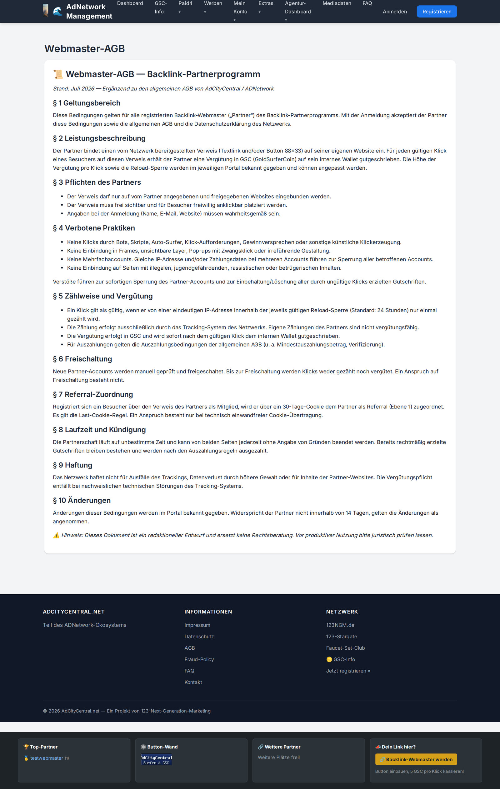 Webmaster-AGB