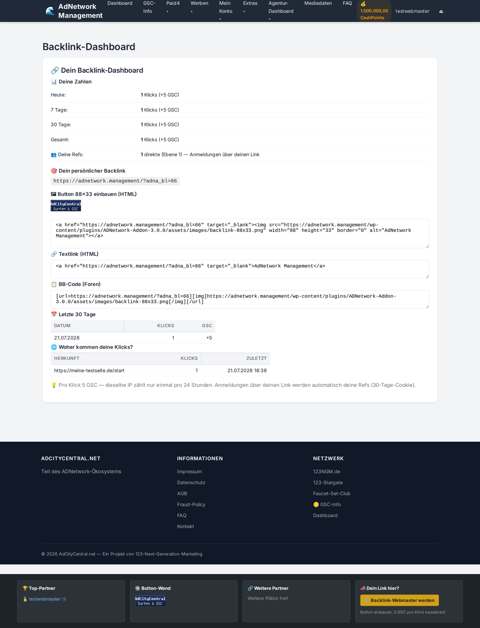 Backlink-Dashboard